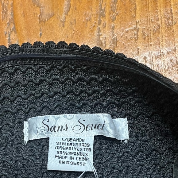 Sans Souci NWT Black & Gold Strapless Bodycon Bandage Dress Size Large - Picture 6 of 7